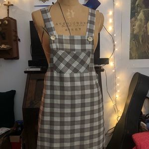 Plaid Overalls